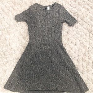 Black & White, Divided, Short Sleeve Dress